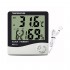 Домашняя метеостанция, термометр и гигрометр с выносным датчиком (температура, влажность, часы) - HTC-2