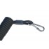 Шнурок страховочный (тросик, ремешок, тренчик, непотеряшка) для мелких предметов спиральный (пружинный, витой) с карабином